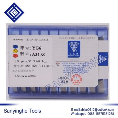 Free shipping high quality 10pcs/lots A340Z YG6 / YG8 / YW1 / YW2 / YT5 / YT14 / YT15 carbide welding inserts brazed insert