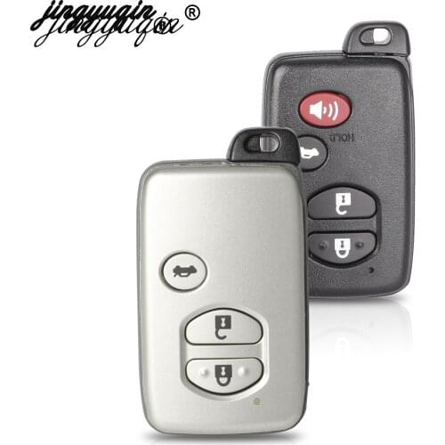 Jingyuqin 3/4 Buttons Key Shell For TOYOTA AURION AVALON LANDCRUISER CAMRY HIGHLANDER RAV4 SMART Key Remote Key Case