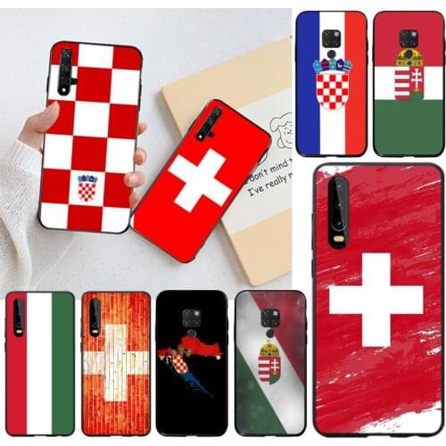 Hungary switzerland croatia flag Phone Case for Huawei P40 P30 P20 lite Pro Mate 30 20 Pro P Smart 2020 prime