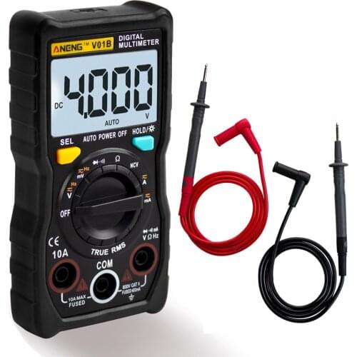 Digital Multimeter 6000 counts Auto Ranging AC/DC voltage meter Flash light Back light Large Screen 113A/D