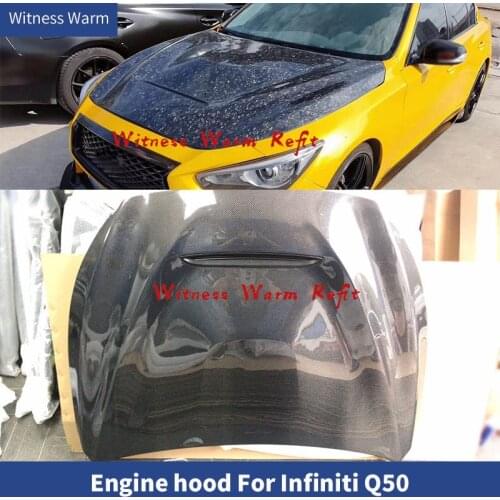 For Infiniti Q50 Forge carbon/Carbon Fiber/FRP Auto Car Engine Hoods Bonnets Covers body kit