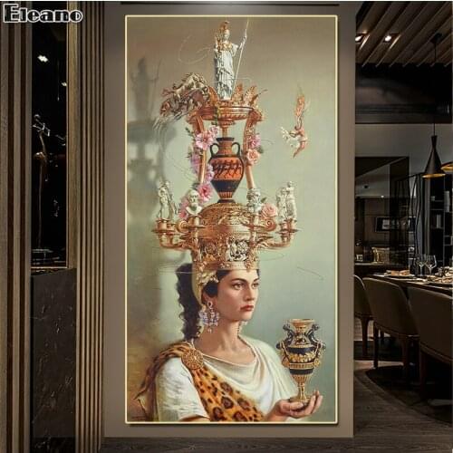 Europe Nobility Abstract Art Oil Painting Surrealism Castle Religious Palace Life Woman Canvas Picture Retro Aesthetic RoomDecor