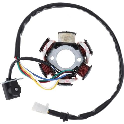 GY6-125 Scooter Generator 6 Coils Magneto Stator for 125cc and 150cc Chinese GY6 Engine ATVs / Go Karts / Mopeds