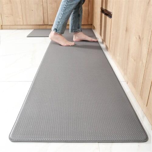PU Leather Kitchen Floor Mats Waterproof Simple Modern Oil-Proof Kitchen Mats Home Long Strip Non-Slip Foot Pad Tapetes De Sala