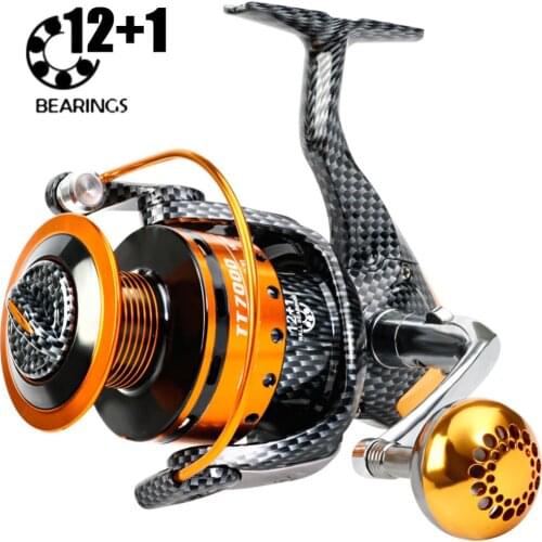 Sougayilang 12+1BB Carp Fishing Reel Spinning Reel Wheel Left/Right Casting Saltwater Fishing Reels Fishing Tackle De Pesca