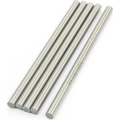 RC Helicopter 100mm x 5mm stainless steel Ground Shaft Round Rod 5Pcs