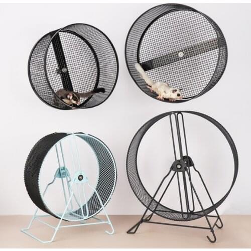 Ultra-quiet Metal Running Wheels Small Chinchillas Hedgehogs Hamster Running Wheels Pet Treadmills Toy Anti-sticking Feet