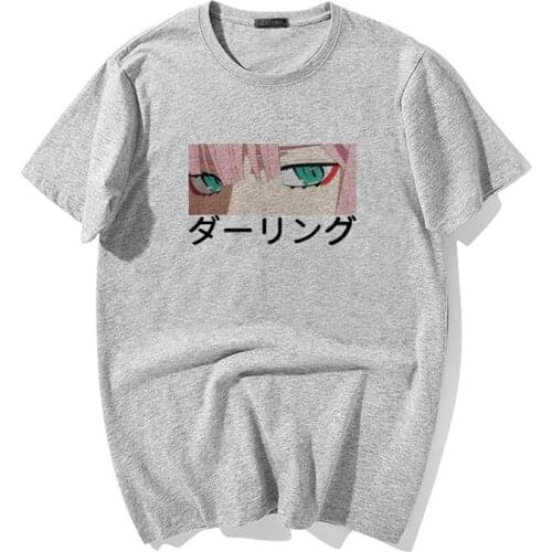Darling In The Franxx T-shirt Men Tops Print Chic Fashion Loose Short Sleeve Cartoon Casual Summer Hight Quality O-neck