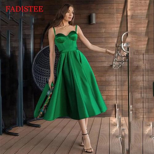New Style Satin Spaghetti Straps Prom Dress Woman Formal Evening Party Gowns вечерние платья Robes De Soirée