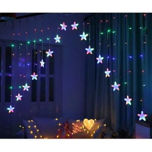 ZPAA 3M Christmas Lights 220V Romantic Fairy Star LED Curtain String Lighting for Home Bedroom Wedding Garland Party Decoration