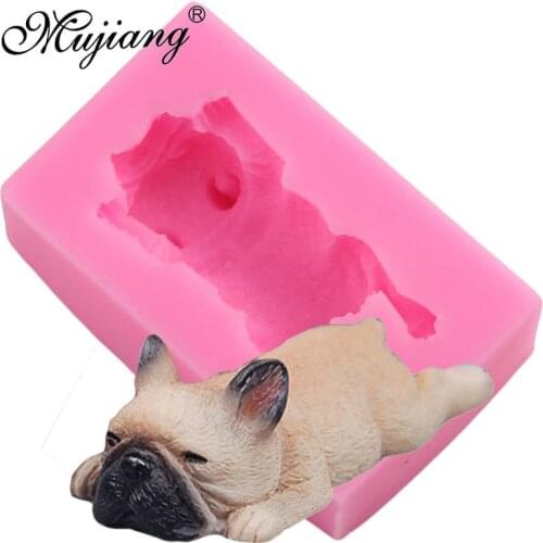 3D Cute Dog Soap Silicone Candle Molds DIY Baking Fondant Cake Decorating Tools Jelly Candy Chocolate Polymer Clay Gumpaste Mold