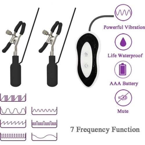 Nipple Stimulator Multi Speed Vibrating Nipple Clamp Clip Vibrator Sex Toys Breast Massager Vibrators Sex Toys for Women