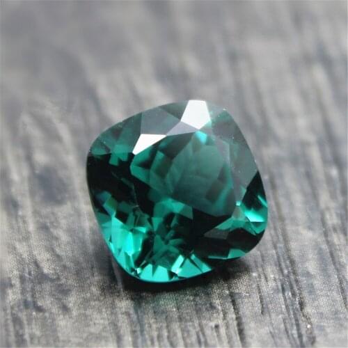 Joanlyn Green Tourmaline Square Faceted Gemstone Cushion Cut Tourmaline Gem 10X10mm/12X12mm C33T