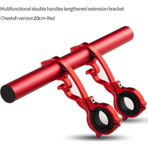 20CM Extended Bracket Bicycle Handlebar Bike Headlight Flashlight Mount Bar Computer Holder MTB Cycling Aluminum Alloy For Bike