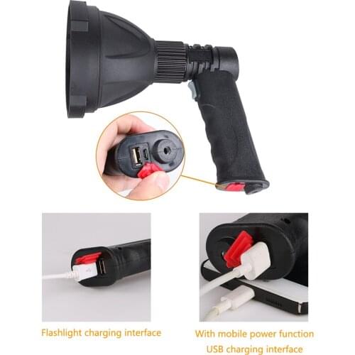 Linkax Unique USB Rechargeable Light Built-in lithium battery flashlight Pivoting Collapsible stand Camping Light