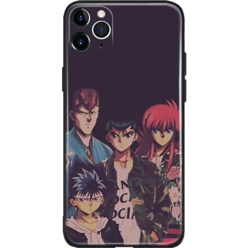 Yu Yu Hakusho Fshion Anime Glass Soft Silicone Phone Case Cover Shell for iPhone SE 6s 7 8 Plus X XR XS 11 12 Mini Pro Max
