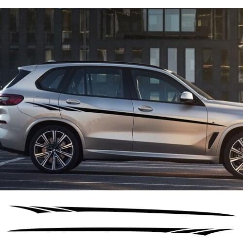 2pcs 280cmx10cm Long Stripe Car Stickers Auto Side Body Vinyl Decals Racing Sports Car Styling Stickers Car Tuning Accessories