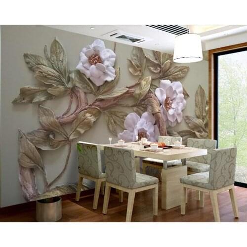 3D embossed flower tree wallpaper mural papel de parede,living room sofa TV wall bedroom wall papers home decor restaurant cafe