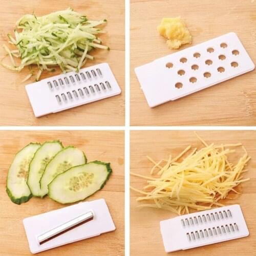 5 in 1 Stainless Steel Vegetable Grater Slicing Mandoline Vegetable Cutter Multifunctional Adjustable Carrot Grater Onion Dicer