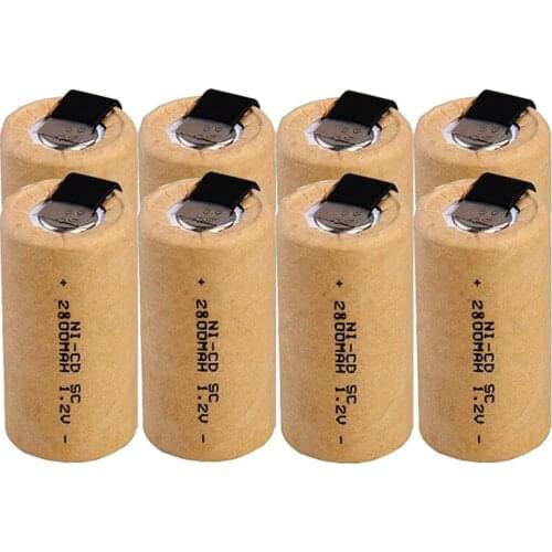 SC1.2V 2800mah Original Screwdriver Electric Drill Batteries SC Ni-Cd Rechargeable Battey with Tab Power Tool NiCd SUBC Cells