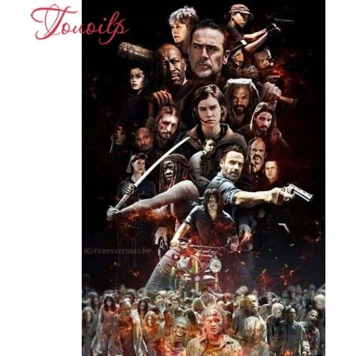 TOUOILP diy diamond embroidery full square&round drill 5d diy diamond painting Walking dead mosaic home decoration