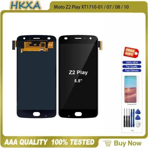 AMOLEDFor Motorola Moto Z2 Play XT1710-01/07/08/10 5.5 inch Oled LCD Display Touch Screen assembly with 1920*1080 MotoZ2 Play