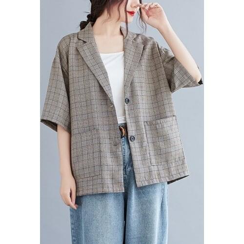 AreMoMuWha Women's Blazers With Short Sleeves