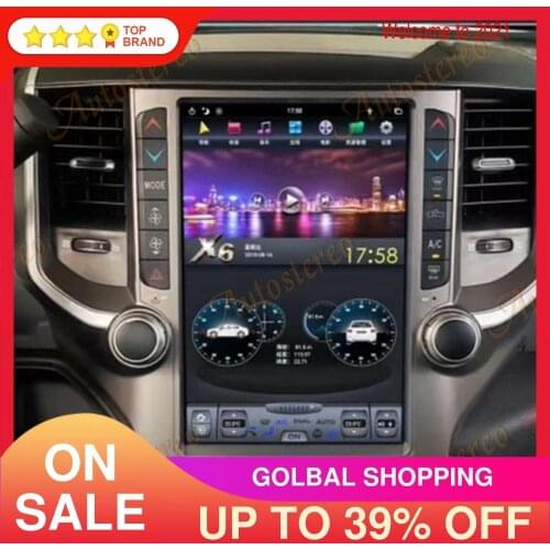 For Dodge RAM 2018+ Android 9.0 Vertical Screen Car Multimedia Player 64GB GPS Navigation Car Radio Tape Recorder Auto Head Unit
