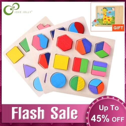 Wooden Geometric Shapes Sorting Math Montessori Puzzle Preschool Learning Educational Game Baby Toddler Toys for Children GYH