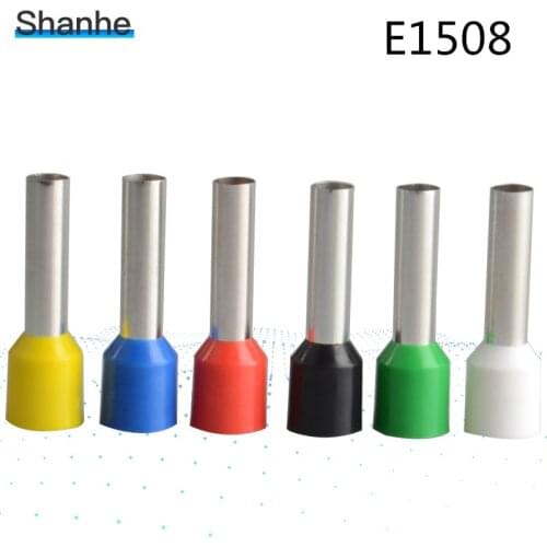 E1508 Tube insulating Insulated terminals 1.5MM2 Cable Wire Connector Insulating Crimp Terminal Connector