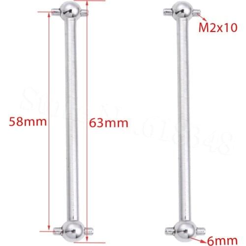 HSP 08061 Dogbone 63mm Shaft 2P For RC 1:10th Monster Truck Parts 94188 Himoto Redcat