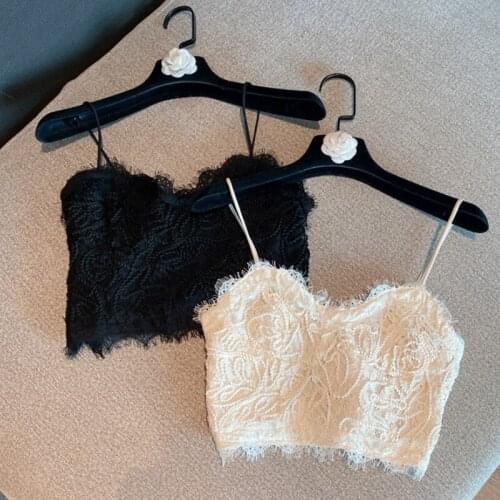 Lace Camisole Tank for Women New All-Matching Slim Fit Vest Top Nancylim Femal Clothing