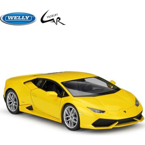 Welly 1:24 Model Car Diecast Lamborghini Huracan LP610-4 Race Car Sports Car Metal Alloy Toy Car Children Gift Collection