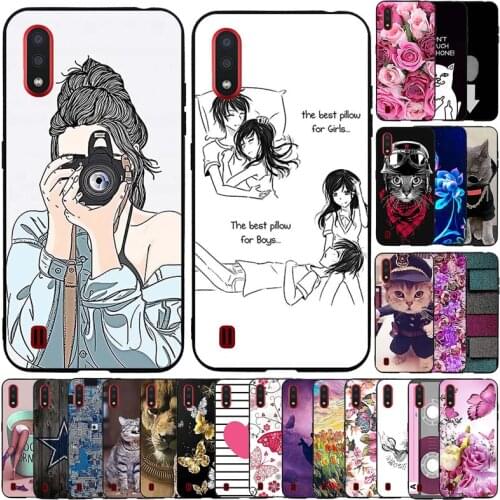 Cartoon Case For Samsung Galaxy A01 Case 2020 Soft TPU Back Cover Coque for Samsung A01 A 01 SM-A015F A015 A015F Silicone bumper
