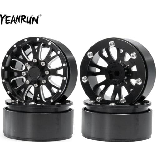 YEAHRUN Metal Alloy 2.2inch Beadlock Wheel Hub Rim For 1/10 Axial Wraith 90018 RC Crawler Car Parts