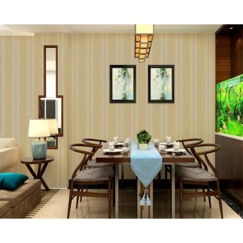 Beibehang Neo-classical wallpaper bedroom living room non-woven modern striped Chinese wallpaper hotel tea box papel de parede