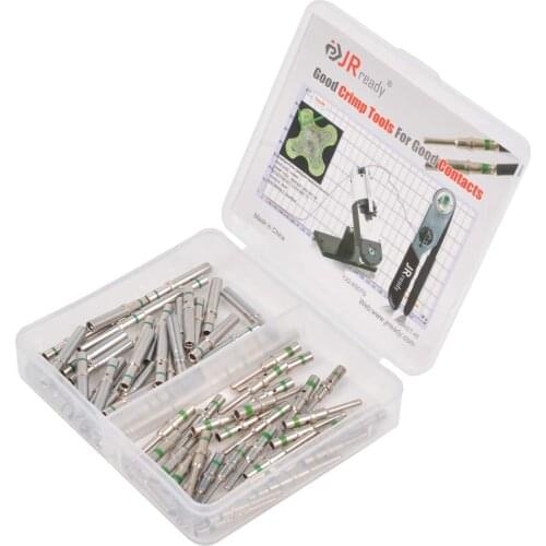 60PCS JRready Contact Kit ST6120 16AWG Terminals Male Female Solid Crimp Terminals Automotive Connector Pins Non-Insulated Plug