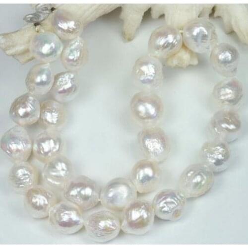 HUGE NATURAL 11-12MM Australian south seas kasumi white pearl necklace 925silver