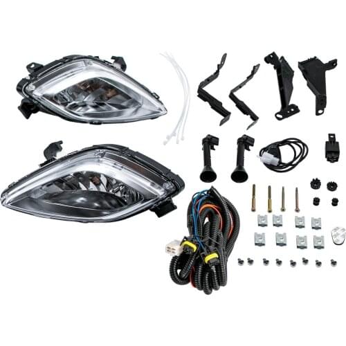 Front Bumper Fog Light/Lamp For Hyundai Elantra 4-Dr 11-13 Clear Lens