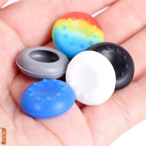 New 10pcs/batch Rubber Silicone Cap Analog Controller Silicone Cap Cover PS3 PS4 5 Color Thumb Rocker Grip