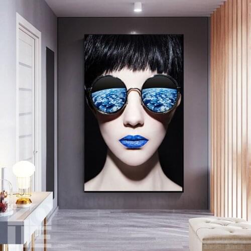 Modern Girls With Eyes Canvas Painting Nordic Corridor Wall Art Posters And Prints Pictures For Living Room Home Hallway Decor