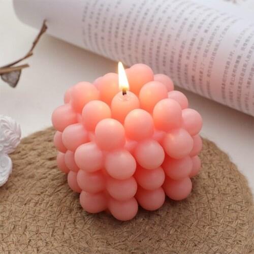 Modern Decor Delicate Candle Mould 3D Magical Cube Soy Wax Props Photography for Home Office Table Desktop Ornaments
