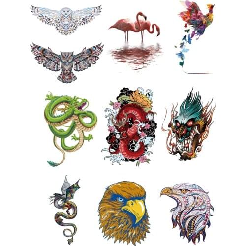 Dragon eagle Phoenix clothing patches iron on patch for clothes Stripe for jacket Thermo-sticker