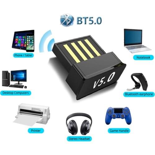 USB 5.0 Bluetooth Adapters BT Wireless Computer Adapter Audio Receiver Transmitter Dongles Laptop Earphone BLE Mini Sender