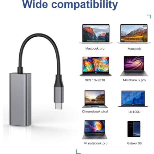 USB C Ethernet USB-C to RJ45 Lan Adapter for MacBook Pro Samsung Galaxy S10/S9/Note 20 Type C Network Card USB Ethernet