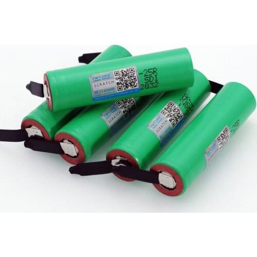 VariCore 100% New Brand 18650 2500mAh Rechargeable battery 3.6V INR18650 25R 20A discharge + DIY Nickel