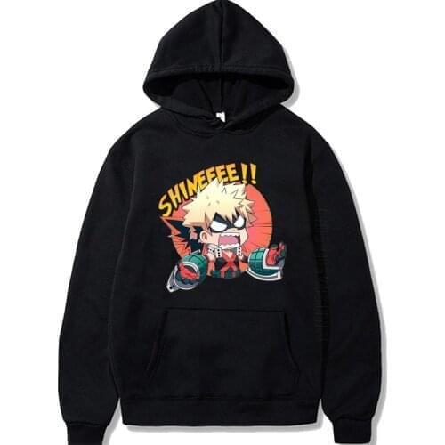 Funny Hoodies My Hero Academia Boku No Hero Academia Pullovers Women Hoodies Men Daily Casual Streetwears