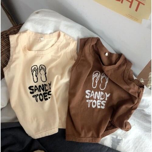 2021 new style girls boys vest summer cotton fashion kids waist vest