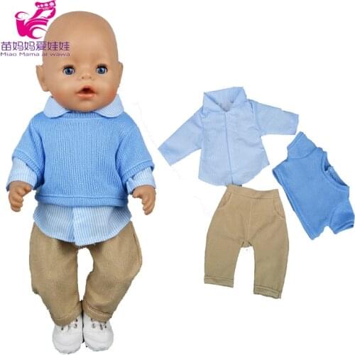 43 Cm Baby Doll Clothes Leisure Set, Suitable for 18 Inch Girl Doll Sweater Shirt Baby Girl Gift Toys Wear