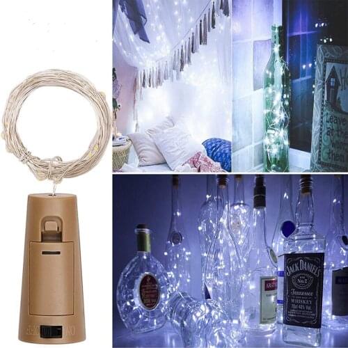 2021 NEW String Wine Bottle with Cork Bottle Lights Battery for Party Wedding Christmas Halloween Bar Decor Warm White 5pcs